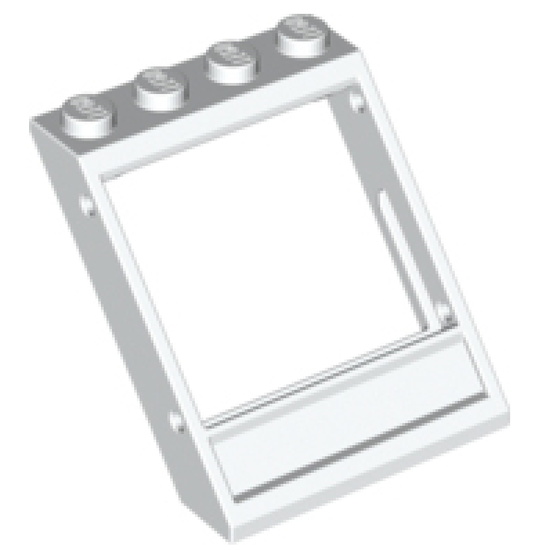 Raam 4x4x3 dak met paneel aan onderkant White